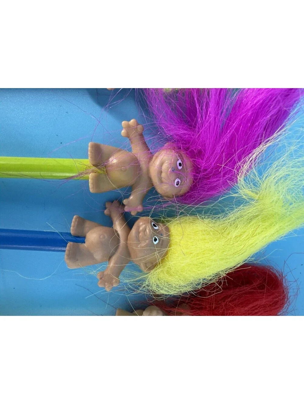 13 Vintage Troll Doll Pencils 3 Russ 1 ACE Good Luck Troll Pencil Toppers 1990s